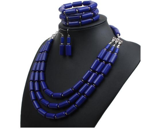 Royal Blue Necklace Set