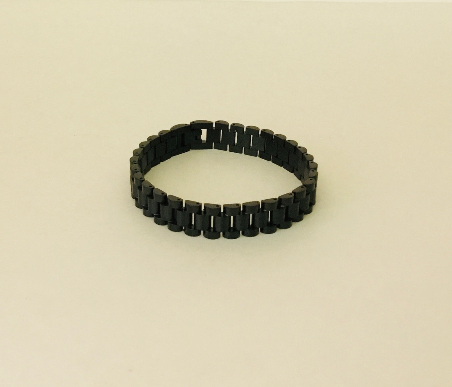 Black 12MM Stainless Steel Bracelet