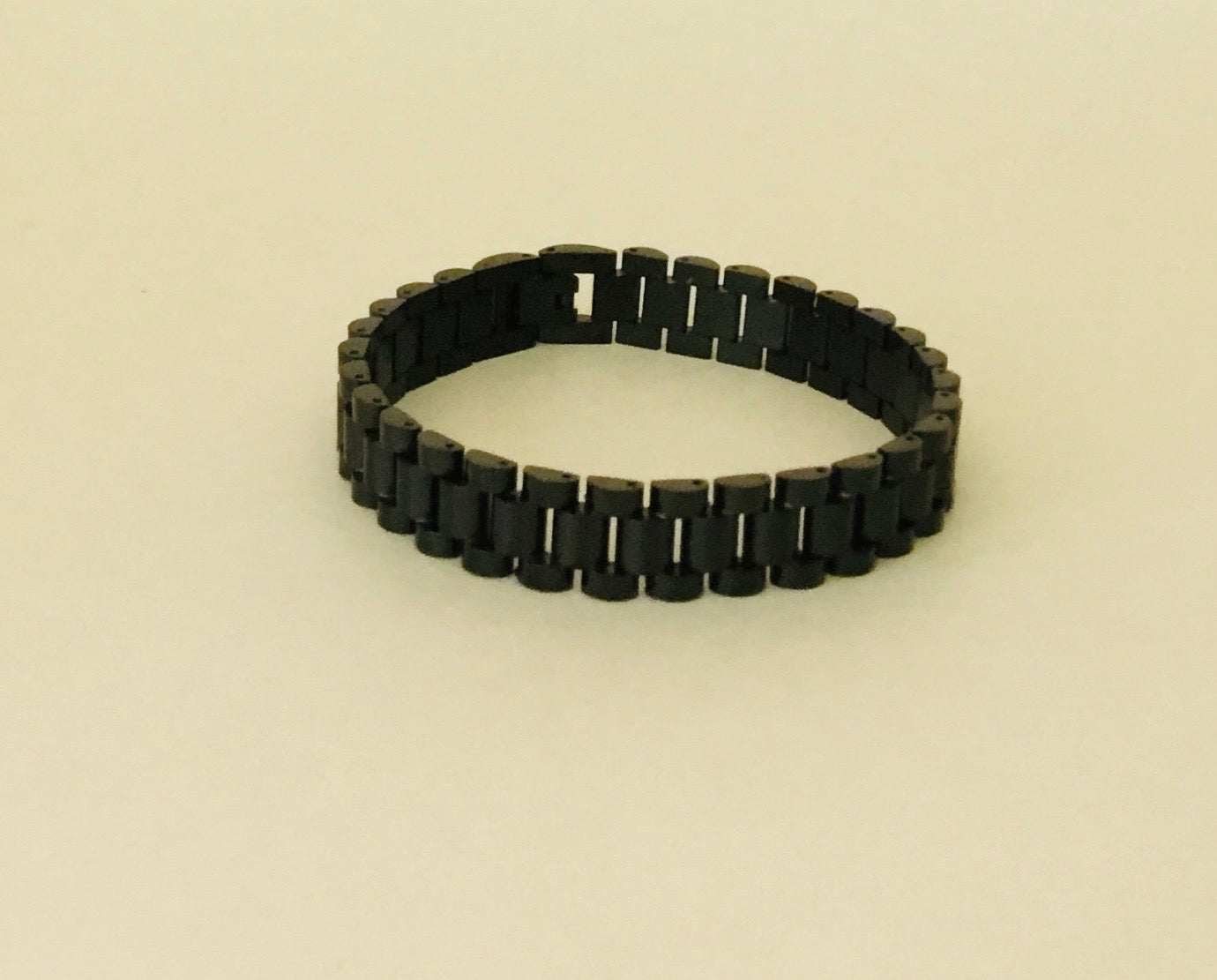 Black 12MM Stainless Steel Bracelet