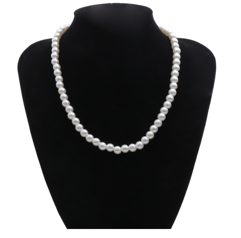 Round Pearl Necklace Set