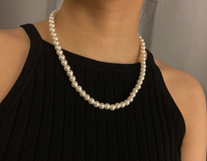 Round Pearl Necklace Set