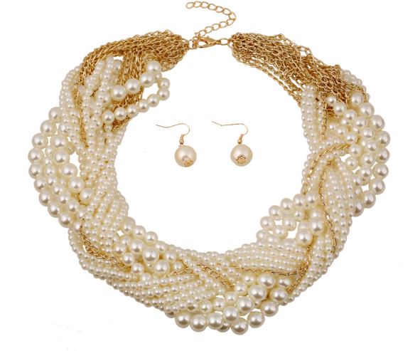 Multi-Layer Pearl Necklace Set