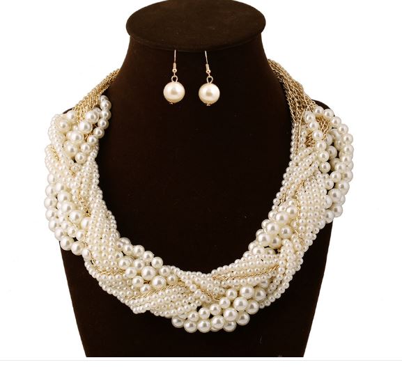 Multi-Layer Pearl Necklace Set