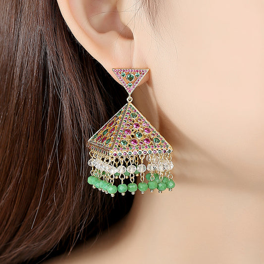 Triangle Crystal Earrings